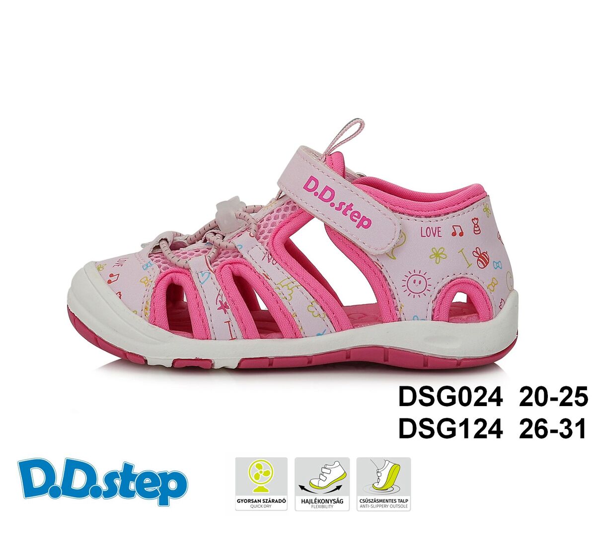 Sandáliky dievča DSG024-G065-41329D DDstep
