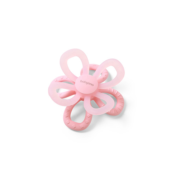 Hryzačka silikónová Flower - ružová BABYONO