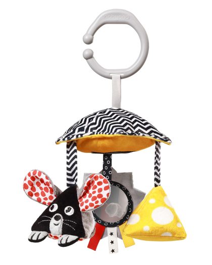 Hračka závesná kontrastný kolotoč Mouse BABYONO