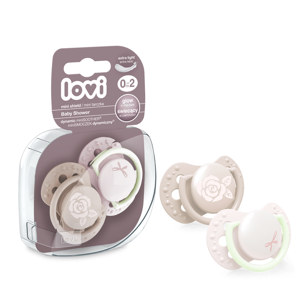 Cumlík mini Baby shower 0-2m 2ks holka LOVI