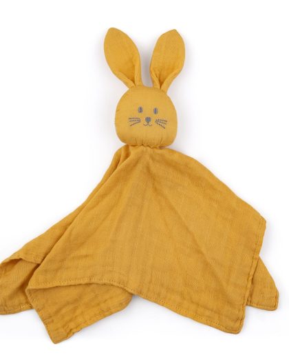 Maznáčik bambusový mušelínový Hugo intense ochre PETITE&MARS