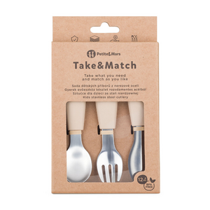 Sada príborov s nerezovej ocele Take&Match desert sand PETITE&MARS